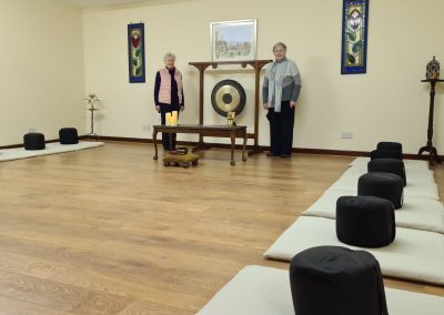Miriam and Barbara in the new meditation room